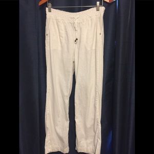 COMFORTABLE white sz LP pants by Sound/Style